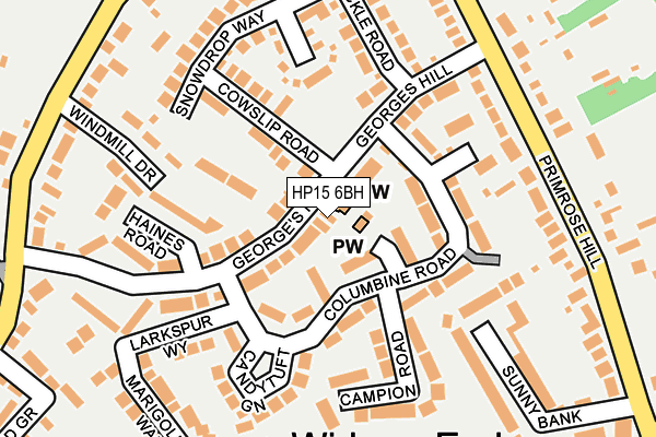 HP15 6BH map - OS OpenMap – Local (Ordnance Survey)