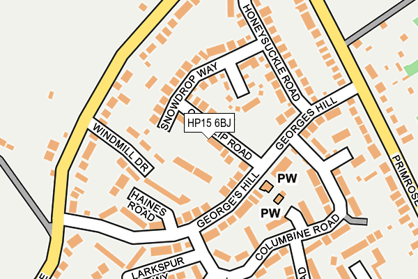 HP15 6BJ map - OS OpenMap – Local (Ordnance Survey)