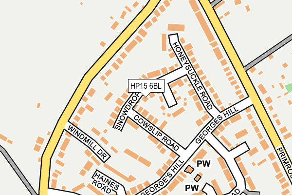HP15 6BL map - OS OpenMap – Local (Ordnance Survey)