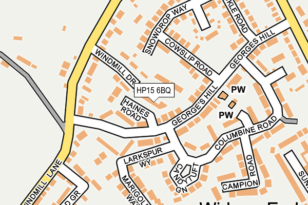 HP15 6BQ map - OS OpenMap – Local (Ordnance Survey)