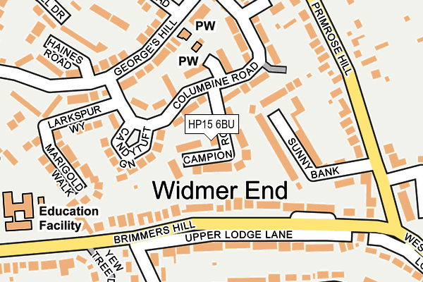 HP15 6BU map - OS OpenMap – Local (Ordnance Survey)