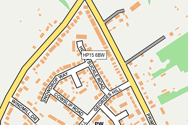 HP15 6BW map - OS OpenMap – Local (Ordnance Survey)