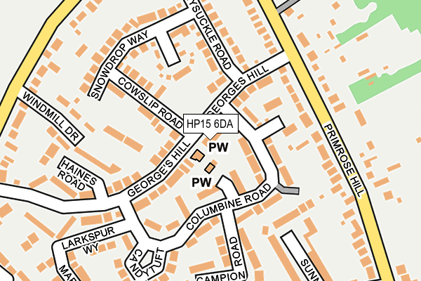 HP15 6DA map - OS OpenMap – Local (Ordnance Survey)