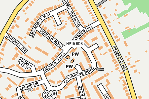 HP15 6DB map - OS OpenMap – Local (Ordnance Survey)