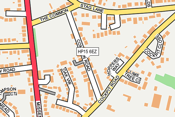 HP15 6EZ map - OS OpenMap – Local (Ordnance Survey)