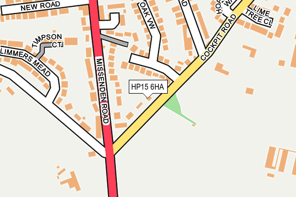 HP15 6HA map - OS OpenMap – Local (Ordnance Survey)