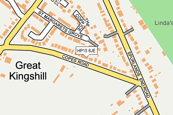 HP15 6JE map - OS OpenMap – Local (Ordnance Survey)