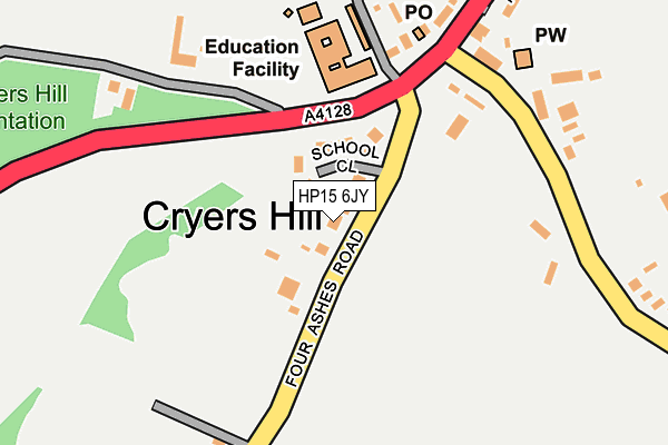 HP15 6JY map - OS OpenMap – Local (Ordnance Survey)