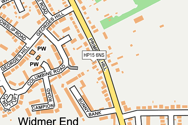HP15 6NS map - OS OpenMap – Local (Ordnance Survey)