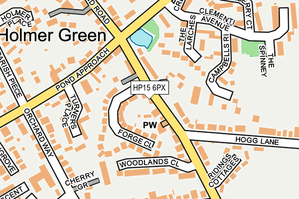 HP15 6PX map - OS OpenMap – Local (Ordnance Survey)