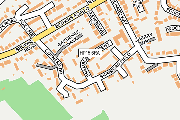 HP15 6RA map - OS OpenMap – Local (Ordnance Survey)