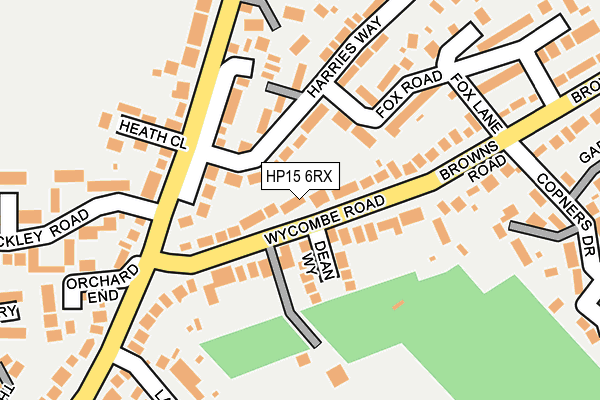 HP15 6RX map - OS OpenMap – Local (Ordnance Survey)