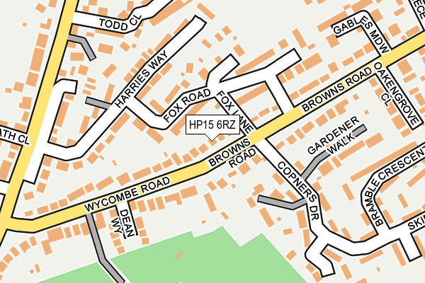 HP15 6RZ map - OS OpenMap – Local (Ordnance Survey)