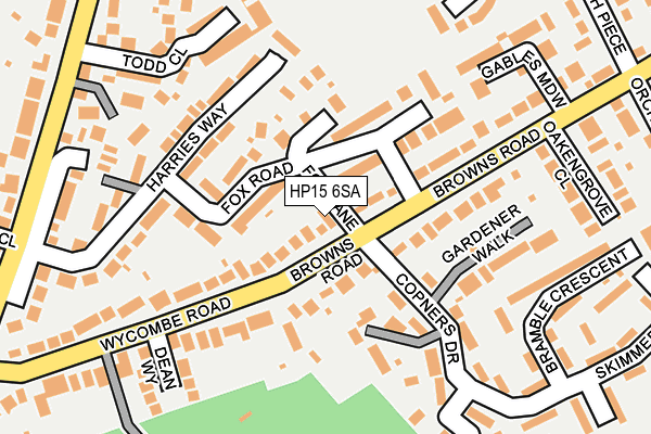 HP15 6SA map - OS OpenMap – Local (Ordnance Survey)