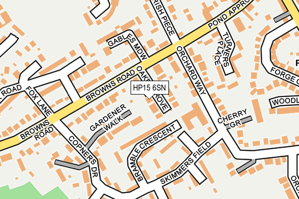 HP15 6SN map - OS OpenMap – Local (Ordnance Survey)