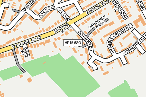 HP15 6SQ map - OS OpenMap – Local (Ordnance Survey)