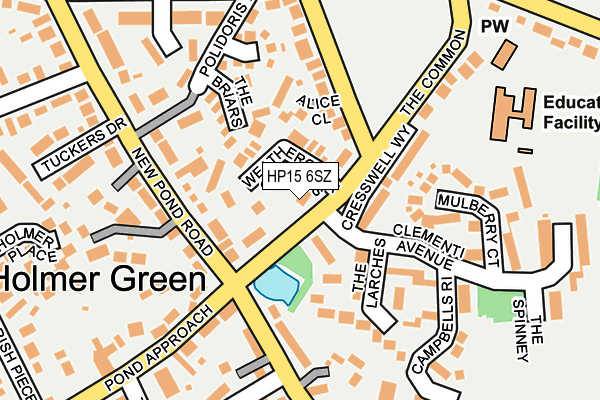 HP15 6SZ map - OS OpenMap – Local (Ordnance Survey)
