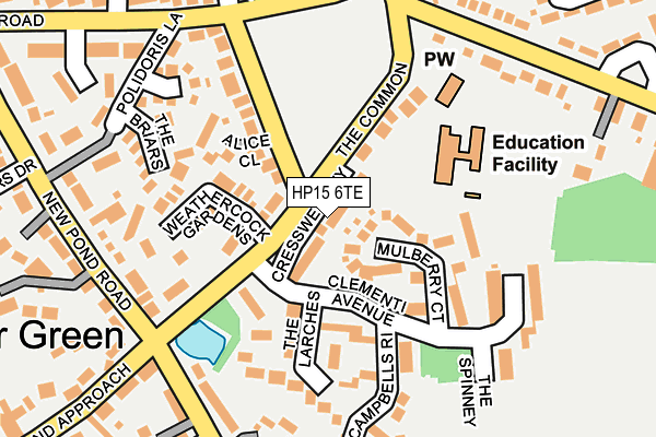 HP15 6TE map - OS OpenMap – Local (Ordnance Survey)