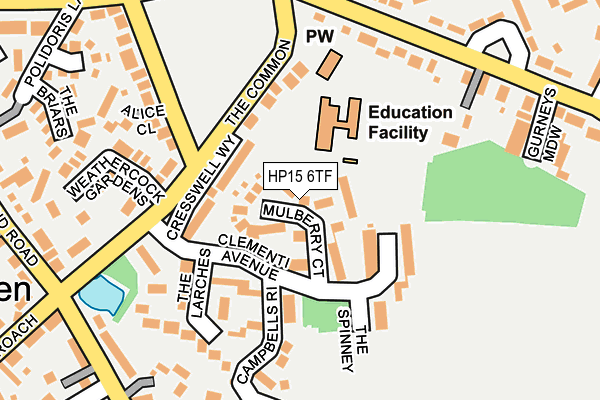 HP15 6TF map - OS OpenMap – Local (Ordnance Survey)