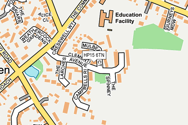 HP15 6TN map - OS OpenMap – Local (Ordnance Survey)