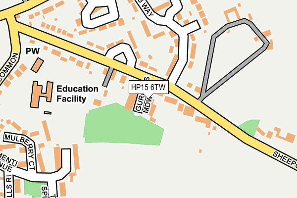 HP15 6TW map - OS OpenMap – Local (Ordnance Survey)