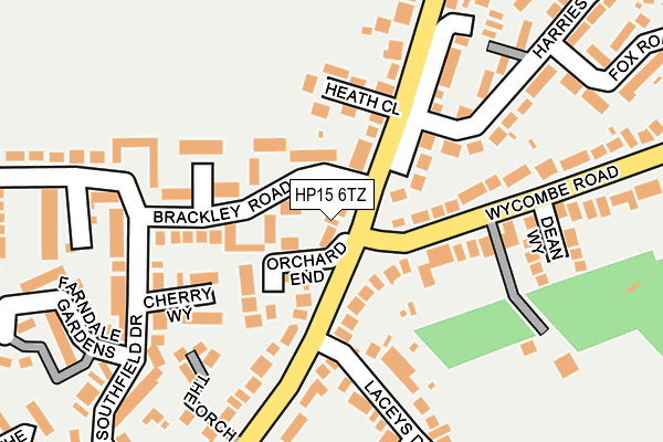 HP15 6TZ map - OS OpenMap – Local (Ordnance Survey)
