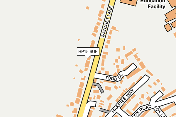 HP15 6UF map - OS OpenMap – Local (Ordnance Survey)