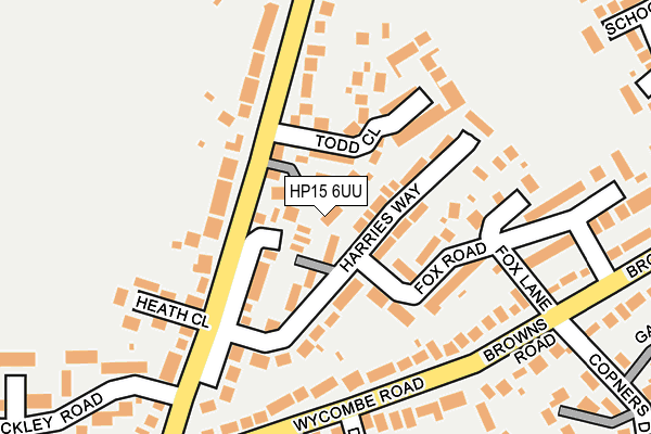 HP15 6UU map - OS OpenMap – Local (Ordnance Survey)