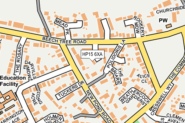 HP15 6XA map - OS OpenMap – Local (Ordnance Survey)