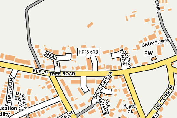 HP15 6XB map - OS OpenMap – Local (Ordnance Survey)