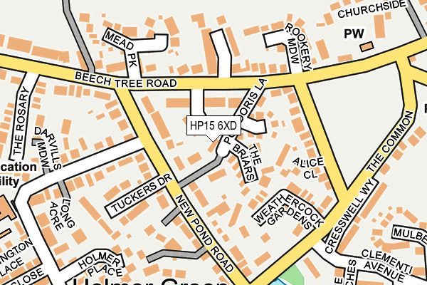 HP15 6XD map - OS OpenMap – Local (Ordnance Survey)