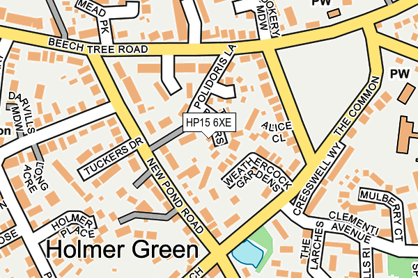 HP15 6XE map - OS OpenMap – Local (Ordnance Survey)
