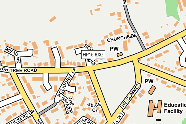HP15 6XG map - OS OpenMap – Local (Ordnance Survey)