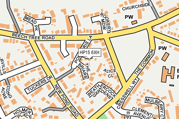 HP15 6XH map - OS OpenMap – Local (Ordnance Survey)