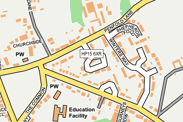 HP15 6XR map - OS OpenMap – Local (Ordnance Survey)