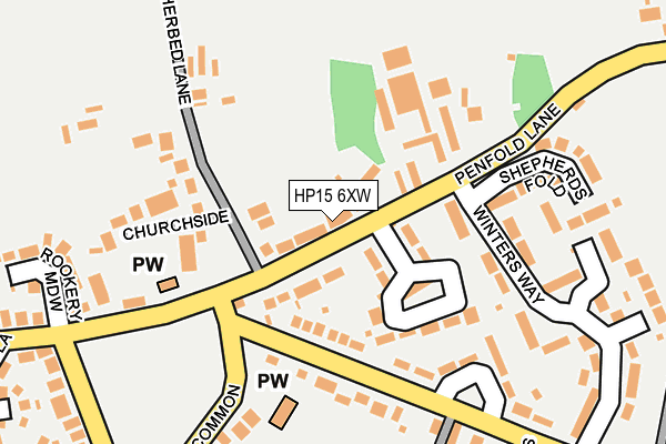 HP15 6XW map - OS OpenMap – Local (Ordnance Survey)