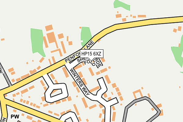 HP15 6XZ map - OS OpenMap – Local (Ordnance Survey)