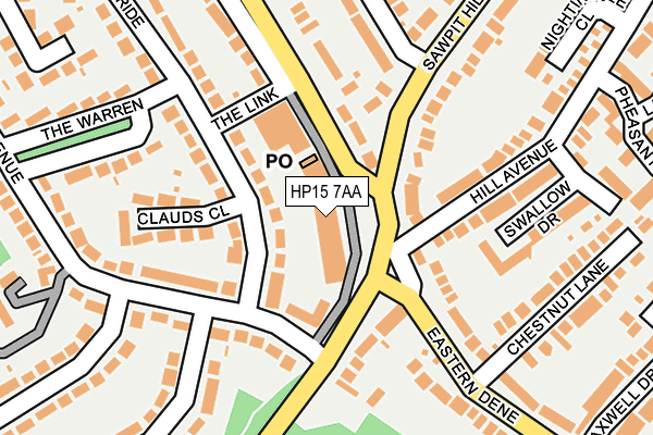 HP15 7AA map - OS OpenMap – Local (Ordnance Survey)