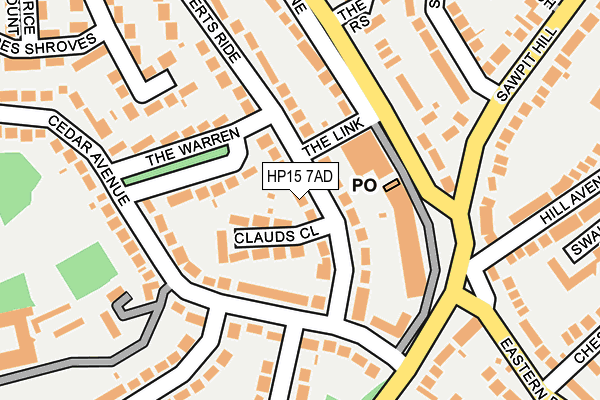 HP15 7AD map - OS OpenMap – Local (Ordnance Survey)