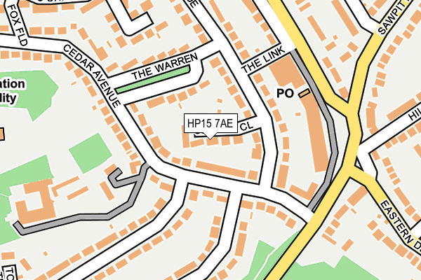 HP15 7AE map - OS OpenMap – Local (Ordnance Survey)