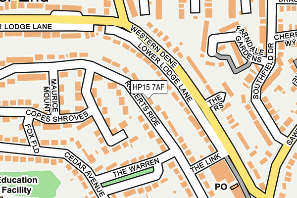 HP15 7AF map - OS OpenMap – Local (Ordnance Survey)