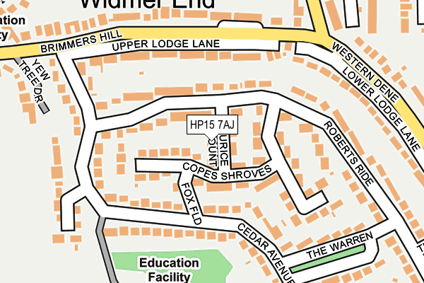 HP15 7AJ map - OS OpenMap – Local (Ordnance Survey)