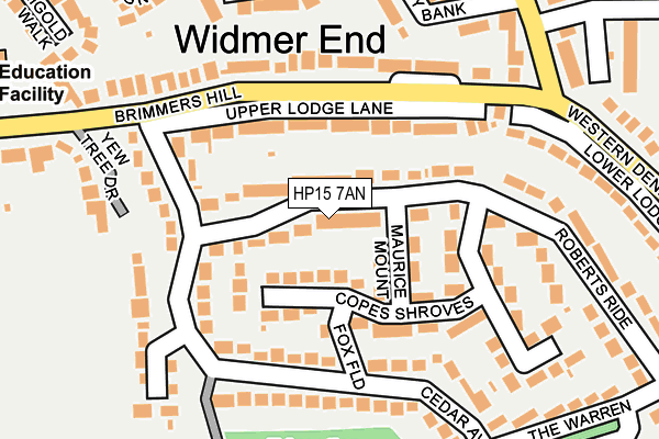 HP15 7AN map - OS OpenMap – Local (Ordnance Survey)