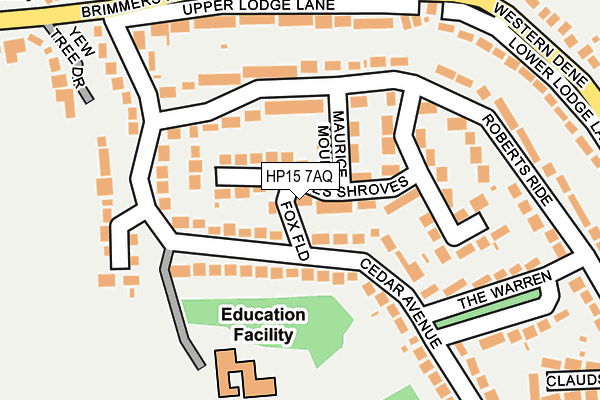 HP15 7AQ map - OS OpenMap – Local (Ordnance Survey)