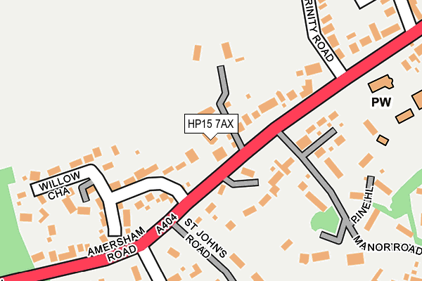 HP15 7AX map - OS OpenMap – Local (Ordnance Survey)