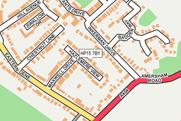 HP15 7BY map - OS OpenMap – Local (Ordnance Survey)