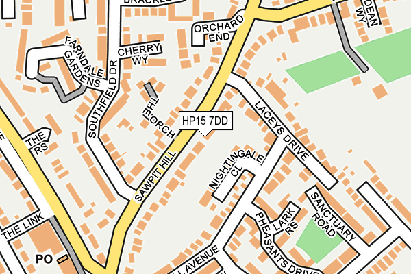 HP15 7DD map - OS OpenMap – Local (Ordnance Survey)