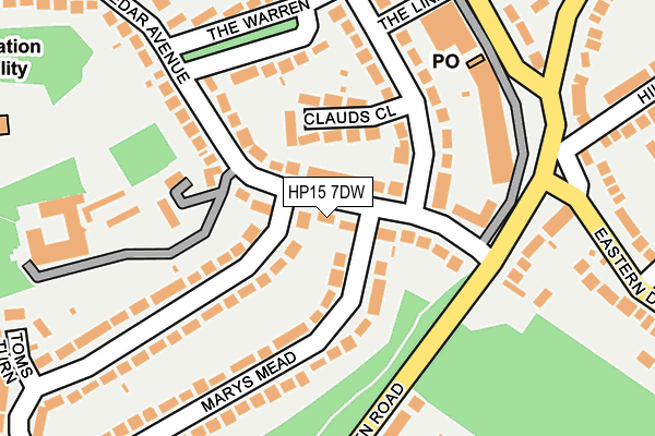HP15 7DW map - OS OpenMap – Local (Ordnance Survey)