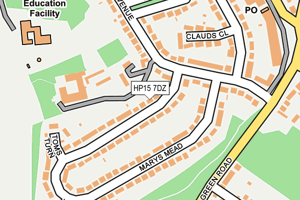 HP15 7DZ map - OS OpenMap – Local (Ordnance Survey)