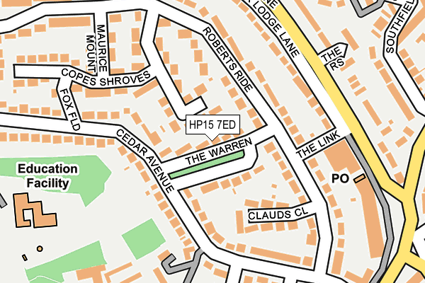 HP15 7ED map - OS OpenMap – Local (Ordnance Survey)